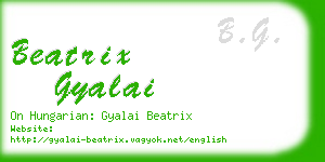 beatrix gyalai business card